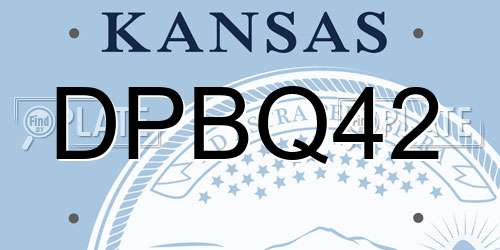 DPBQ42 Kansas License Plate