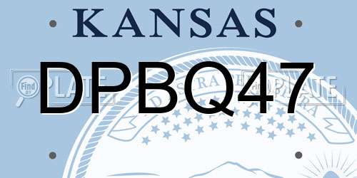 DPBQ47 Kansas License Plate