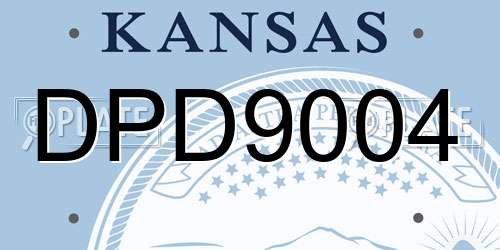 DPD9004 Kansas License Plate