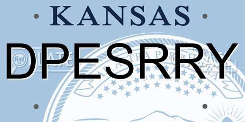 DPESRRY Kansas License Plate