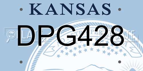 DPG428 Kansas License Plate