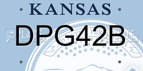 DPG42B Kansas License Plate