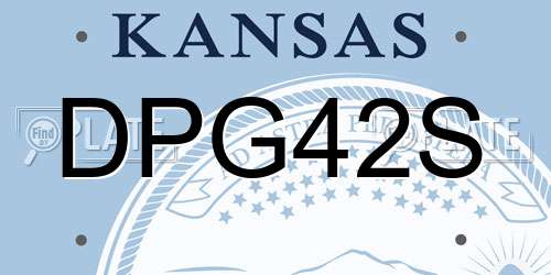 DPG42S Kansas License Plate
