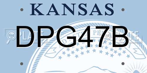 DPG47B Kansas License Plate
