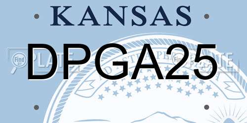 DPGA25 Kansas License Plate
