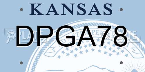 DPGA78 Kansas License Plate
