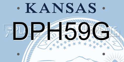 DPH59G Kansas License Plate