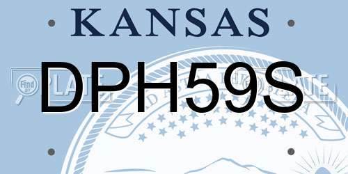 DPH59S Kansas License Plate
