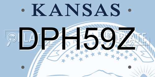 DPH59Z Kansas License Plate