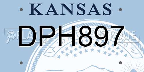 DPH897 Kansas License Plate