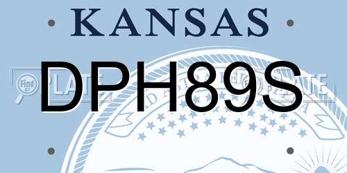DPH89S Kansas License Plate