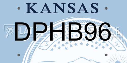 DPHB96 Kansas License Plate
