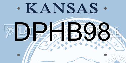 DPHB98 Kansas License Plate