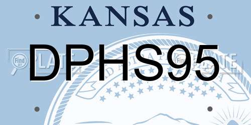 DPHS95 Kansas License Plate