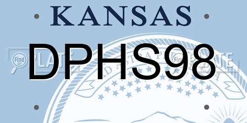 DPHS98 Kansas License Plate