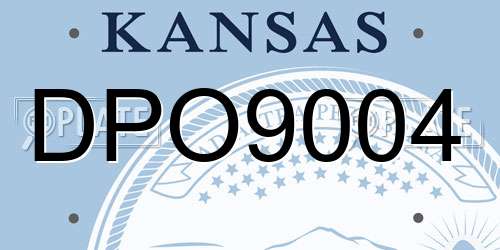 DPO9004 Kansas License Plate