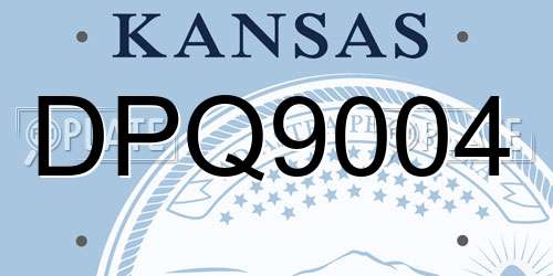 DPQ9004 Kansas License Plate