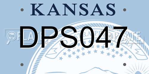 DPS047 Kansas License Plate