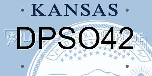 DPSO42 Kansas License Plate