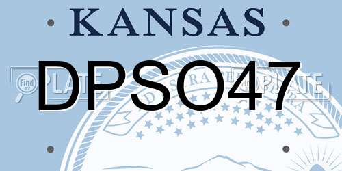 DPSO47 Kansas License Plate