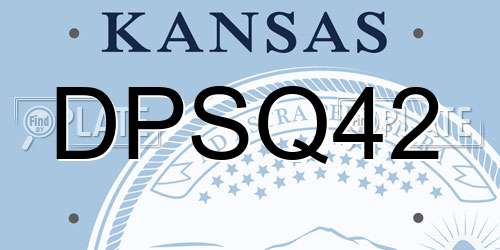 DPSQ42 Kansas License Plate