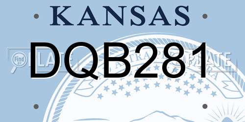 DQB281 Kansas License Plate