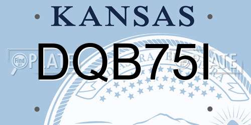 DQB75I Kansas License Plate
