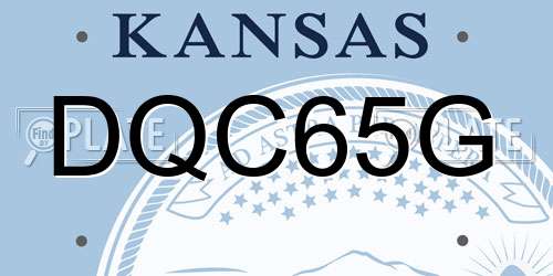 DQC65G Kansas License Plate