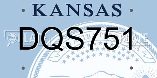 DQS751 Kansas License Plate