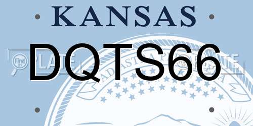 DQTS66 Kansas License Plate