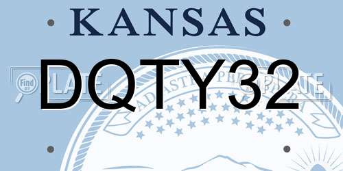DQTY32 Kansas License Plate