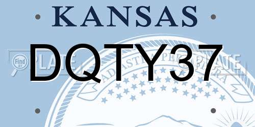 DQTY37 Kansas License Plate