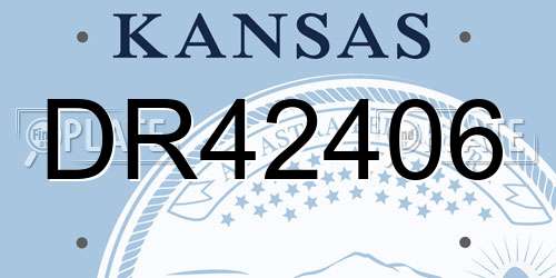DR42406 Kansas License Plate