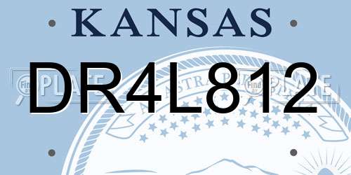 DR4L812 Kansas License Plate