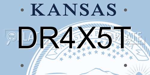 DR4X5T Kansas License Plate