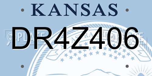 DR4Z406 Kansas License Plate