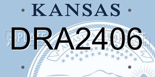 DRA2406 Kansas License Plate