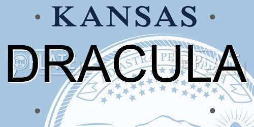 DRACULA Kansas License Plate