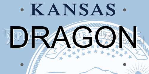 DRAGON Kansas License Plate
