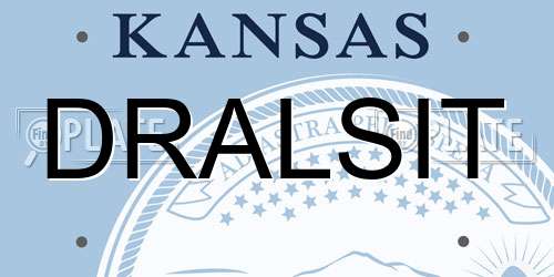 DRALSIT Kansas License Plate