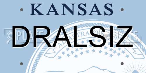 DRALSIZ Kansas License Plate