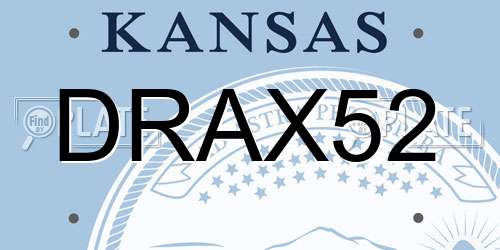 DRAX52 Kansas License Plate
