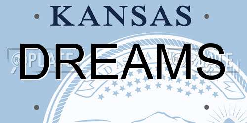 DREAMS Kansas License Plate