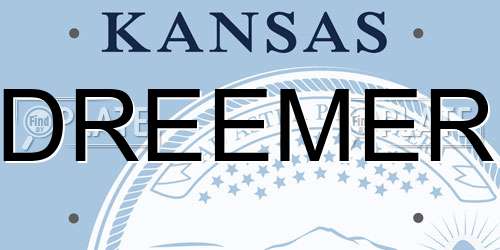 DREEMER Kansas License Plate