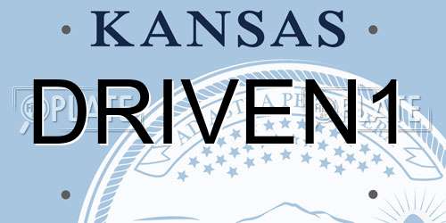 DRIVEN1 Kansas License Plate