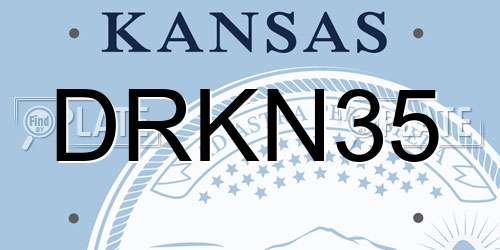DRKN35 Kansas License Plate