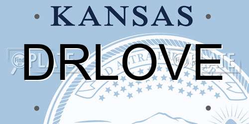 DRLOVE Kansas License Plate
