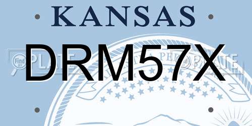 DRM57X Kansas License Plate