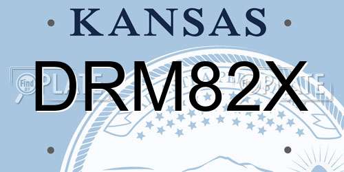 DRM82X Kansas License Plate