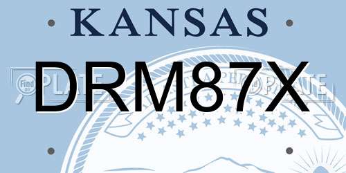DRM87X Kansas License Plate